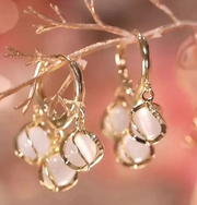 Opal Stud Earrings - 18K Gold Plated